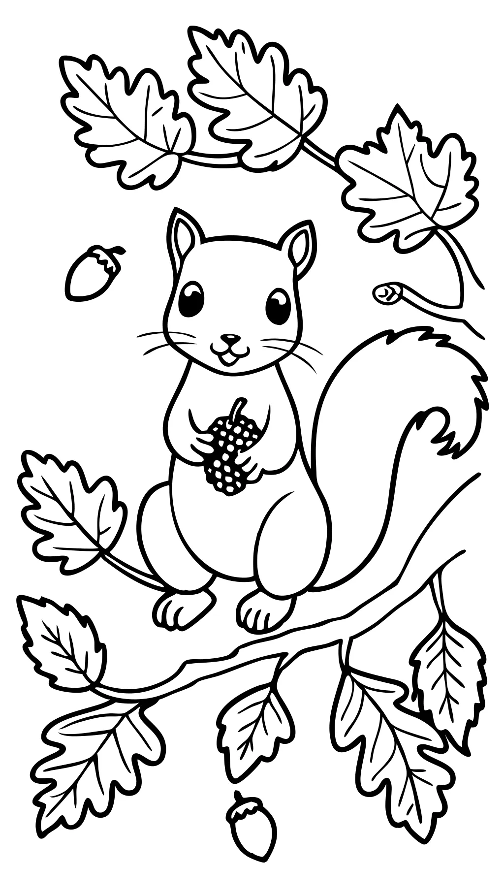 squirrel coloring page